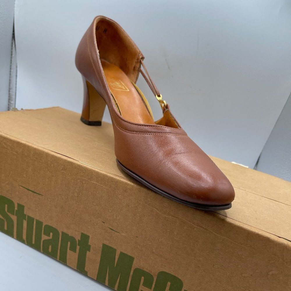 Vintage 70's Stuart "Lady" McQuire Brown Pumps 8.5